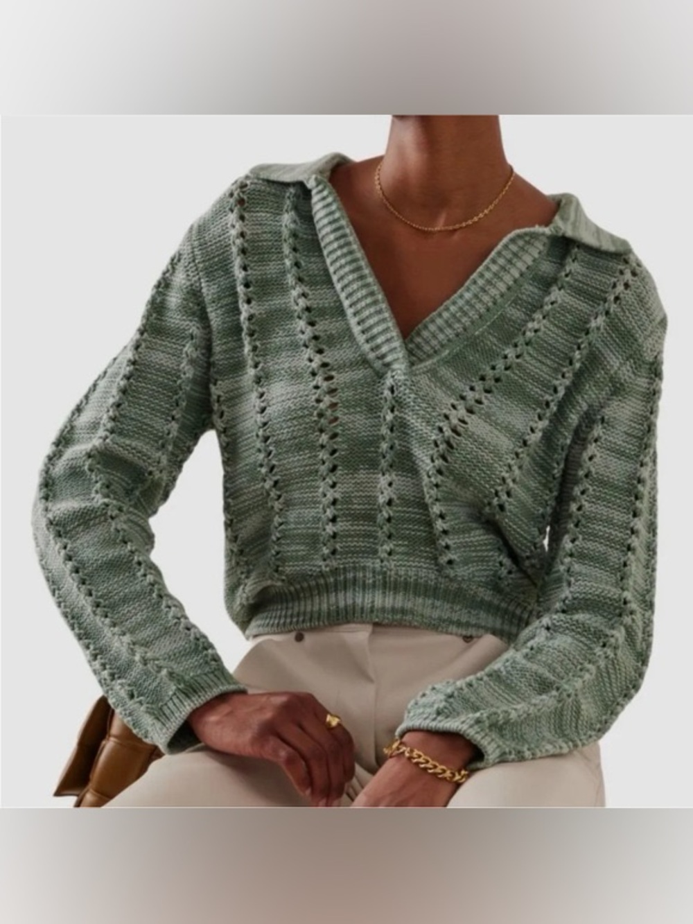 Jonathan Simkhai Polo Knit Pullover Sweater